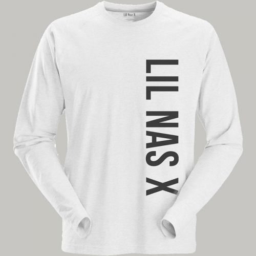 Lil Nas X - Tričko s dlhým rukávom Vertical Text - Muž, Unisex, Biela, XXL