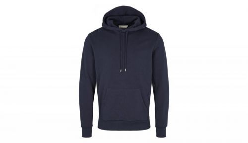 By Garment Makers The Organic Hood Sweatshirt Jones modré GM991102-3096