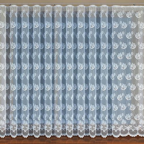 Žakarová záclona 349480 biela/160. Tovar na mieru