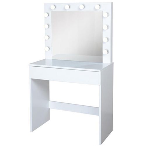 Toaletný stolík Malmo +led biely