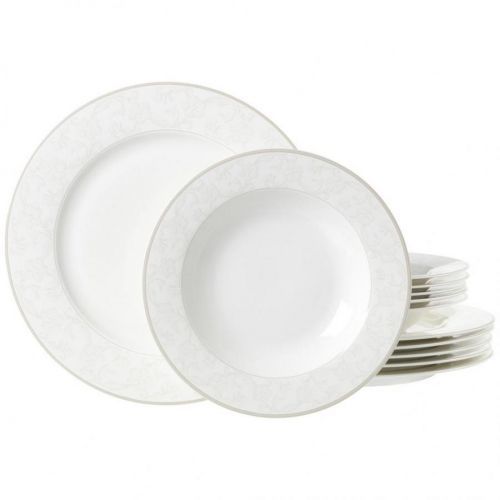 Ritzenhoff Breker JEDÁLENSKÝ SERVIS, 12-dielne, jemný porcelán (fine china) - béžová