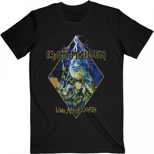 Iron Maiden - Tričko Live After Death Diamond - Muž, Unisex, Čierna, S