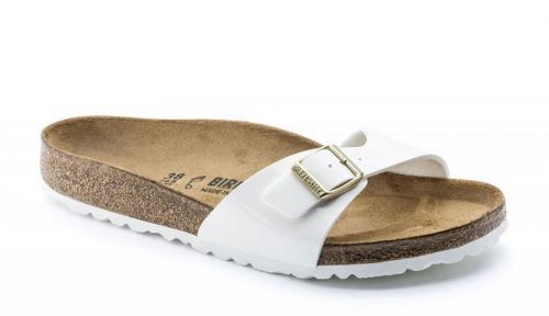 Birkenstock Madrid BS Patent White Narrow Fit biele 1005310