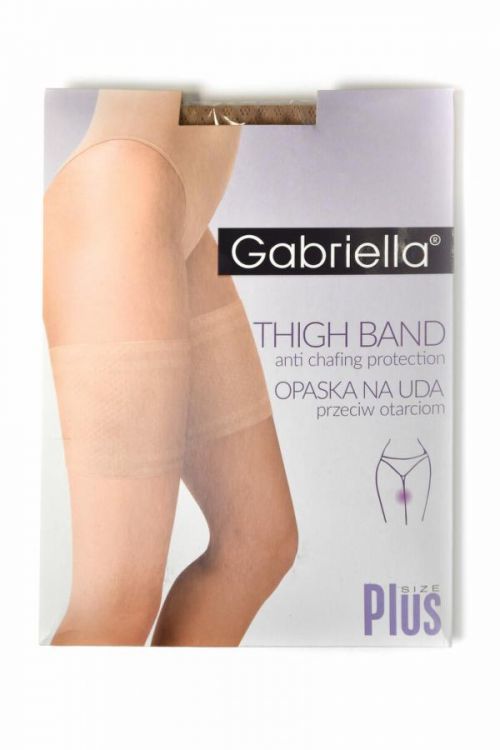 Vzorované pásky na stehná béžová 3-4