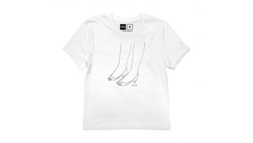 Dedicated T-shirt Mysen Heels White biele 16689