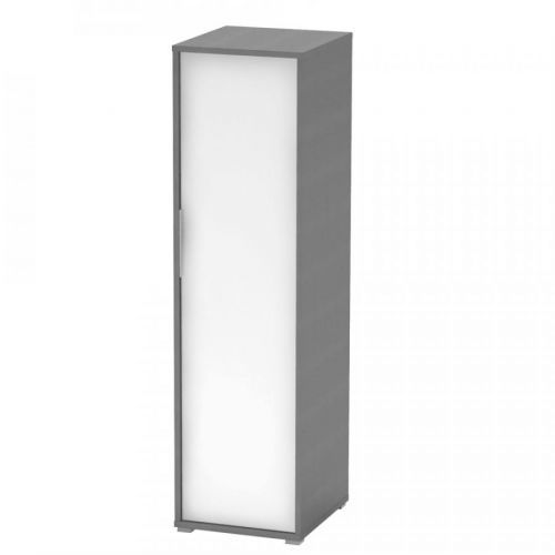 KONDELA Rioma New Typ 06 policová skriňa grafit / biela