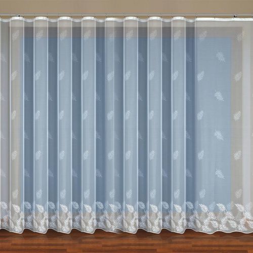 Žakarová záclona 344450 biela/250. Tovar na mieru