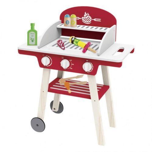 Ben'n'jen DETSKÝ GRILL - viacfarebná, prírodné farby, červená, svetlosivá