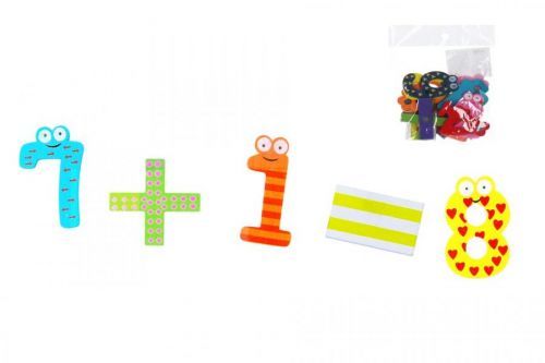 Magnetky drevené číslice 14ks