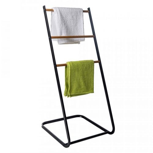 KONDELA Zonker sušiak na prádlo čierna / prírodná