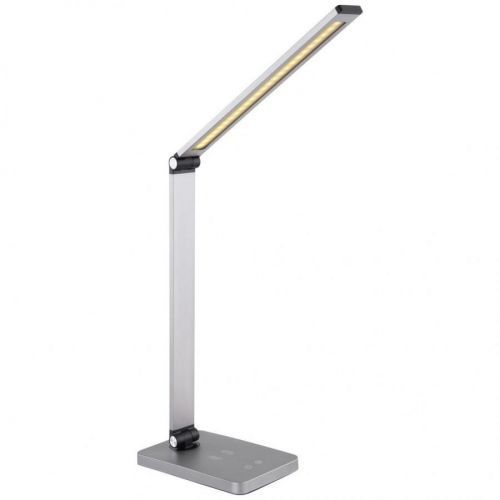 Xora LED LAMPA NA PÍSACÍ STÔL, dotykový stmievač, 47/67/11 cm - sivá, opál