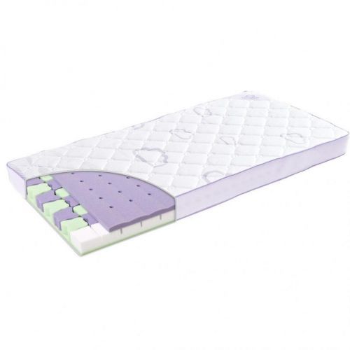 Träumeland DETSKÝ MATRAC, 140/70 cm - biela, fialová