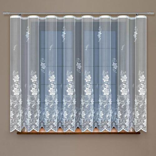 Žakarová záclona 352120 biela/160. Tovar na mieru