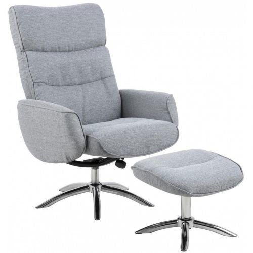 Relaxační křeslo s podnožkou Westfield šedé