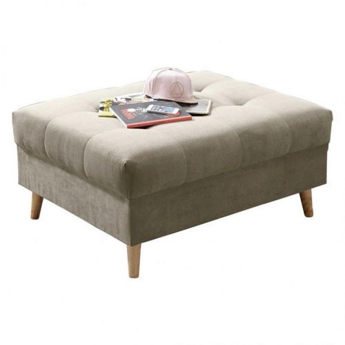 MID.YOU TABURETKA, textil, kompozitné drevo, 106/48/80 cm - piesková