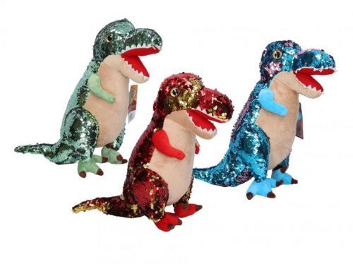 Plyšový dinosaurus 30cm - modrá