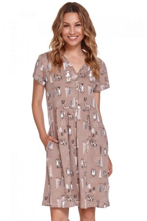 Tehotenská / kojace nočná košeľa Doctor Nap TCB.9930 beige l