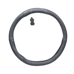 Poťah na volant - kožený čierny 46-48cm