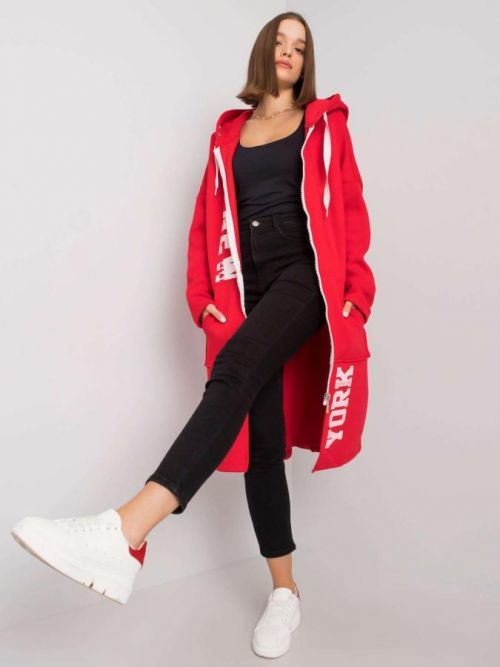 Červená mikina na zips S / M