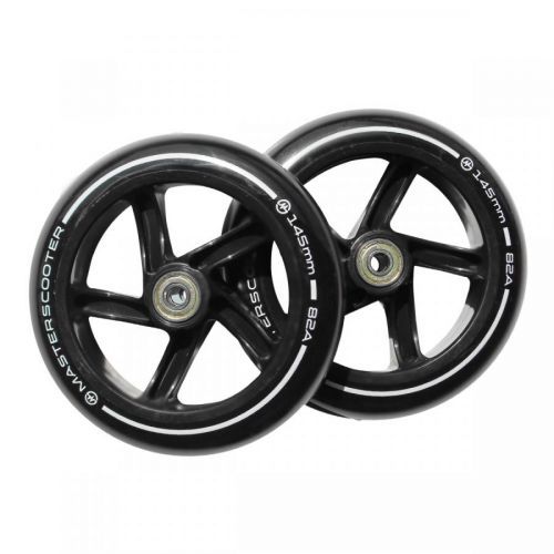 Náhradní kolečka na koloběžky MASTER 145 mm - černé