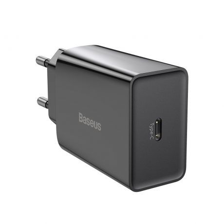 Baseus Speed Mini sieťová nabíjačka USB-C 20W 3A PD QC, čierna (CCFS-SN01)