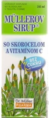 Dr. Müller Pharma s.r.o. MÜLLEROV SIRUP SO SKOROCELOM A VIT. C bez cukru 1x245 ml