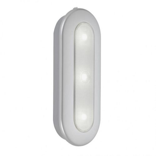 LED NÁSTENNÁ LAMPA, 15,2/6,3/2,6 cm - strieborná
