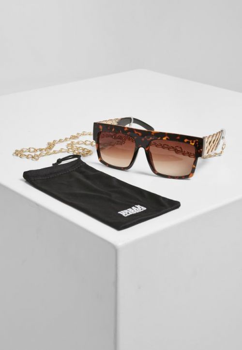 Urban Classics Sunglasses Zakynthos with Chain amber/gold - One Size