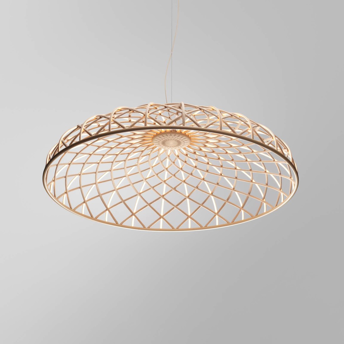 FLOS Skynest LED závesné svietidlo, hnedá