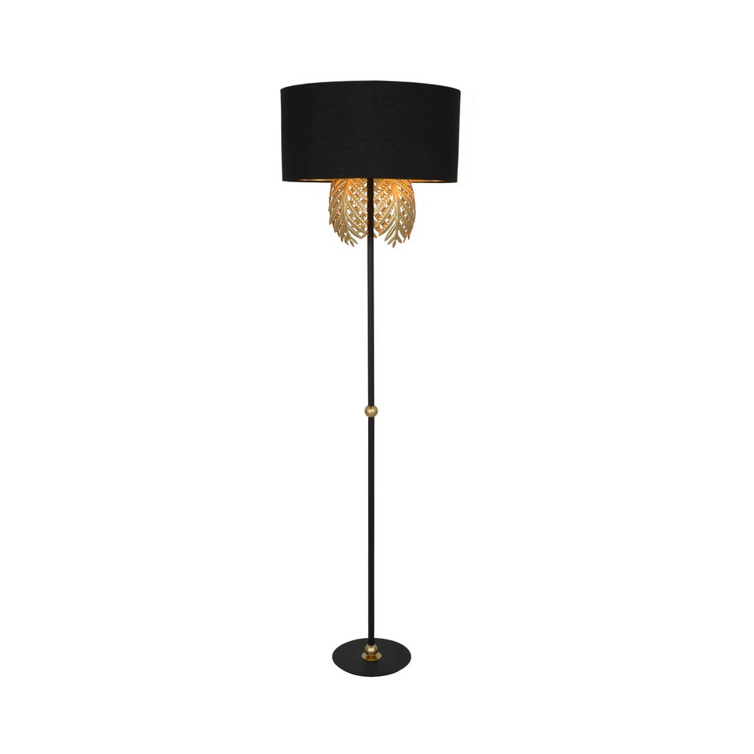 Lucande Malviras stojacia lampa, lístkový dekór