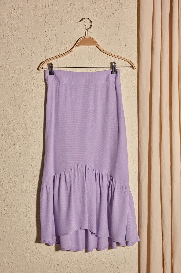 Trendyol Lila Button Detailed Skirt