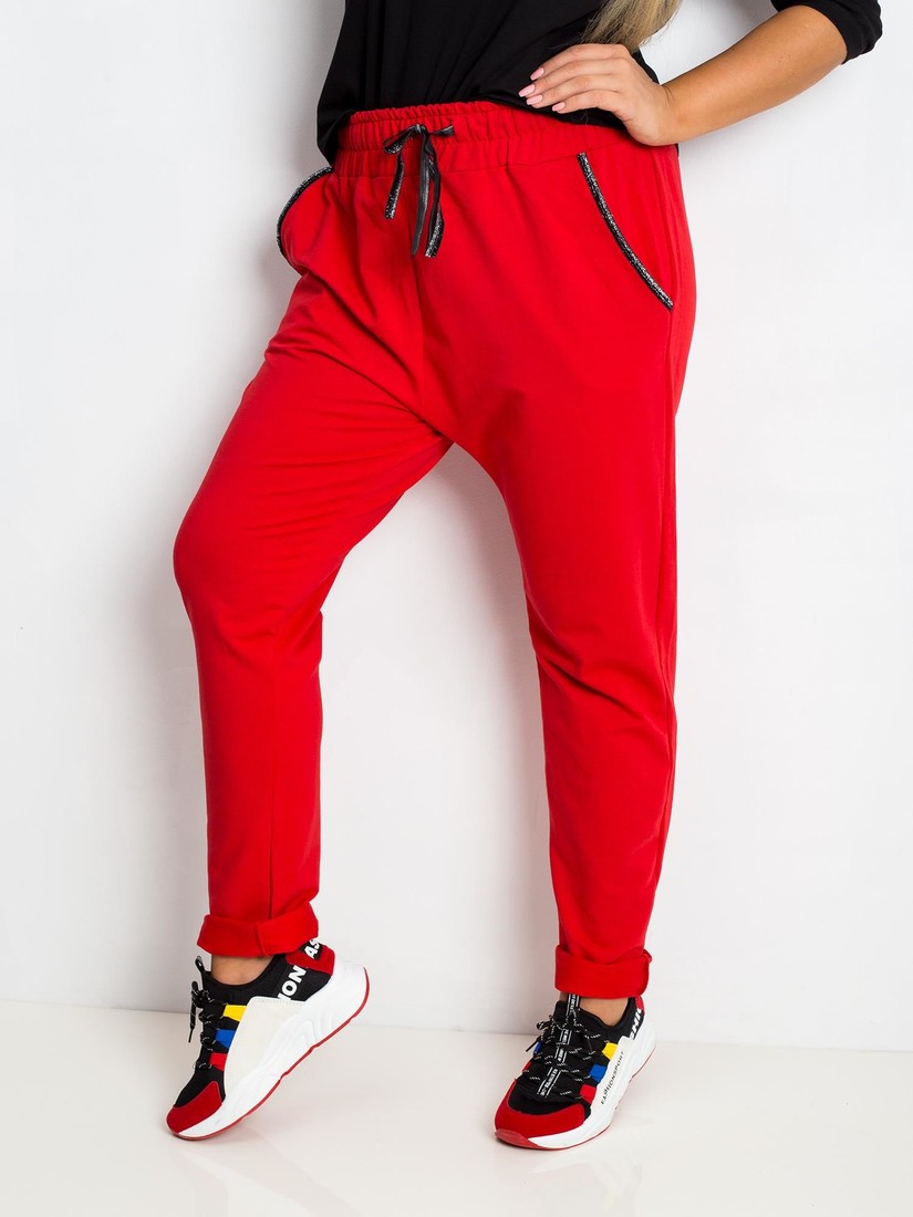 Savage red plus size pants