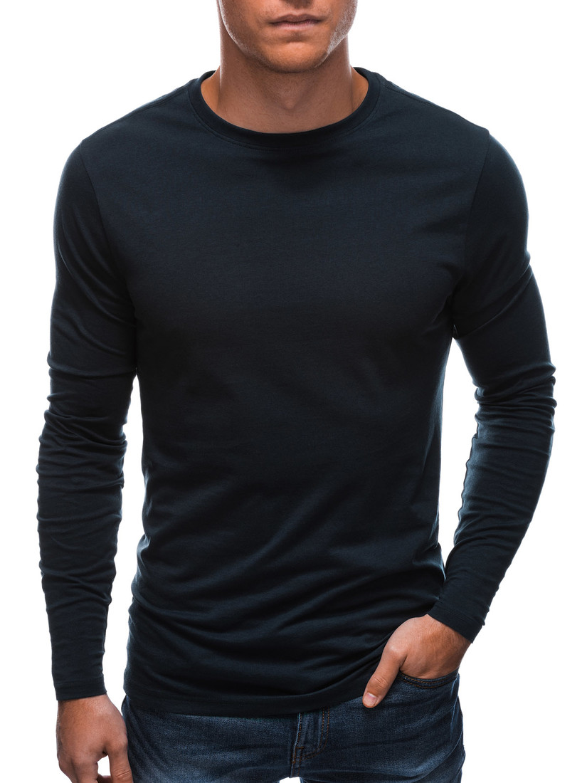 Edoti Men's plain longsleeve L148