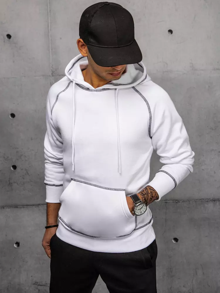 Men's white sweatshirt Dstreet BX5516