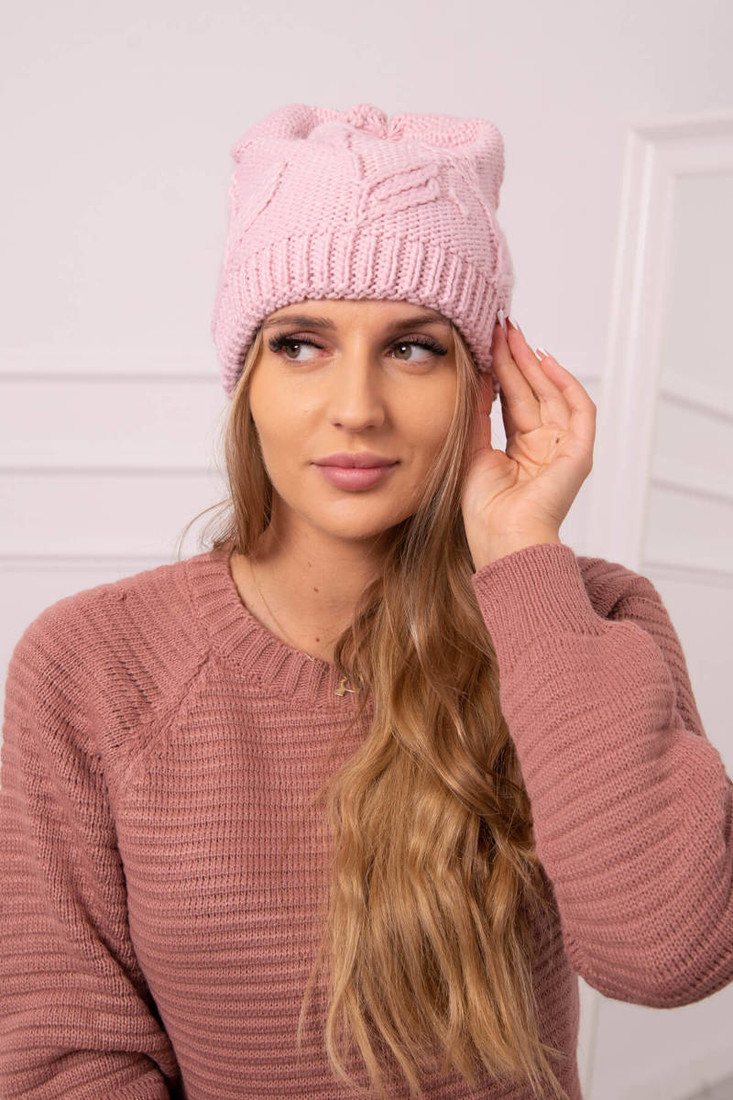 Women's cap Majka K376 powdered pink