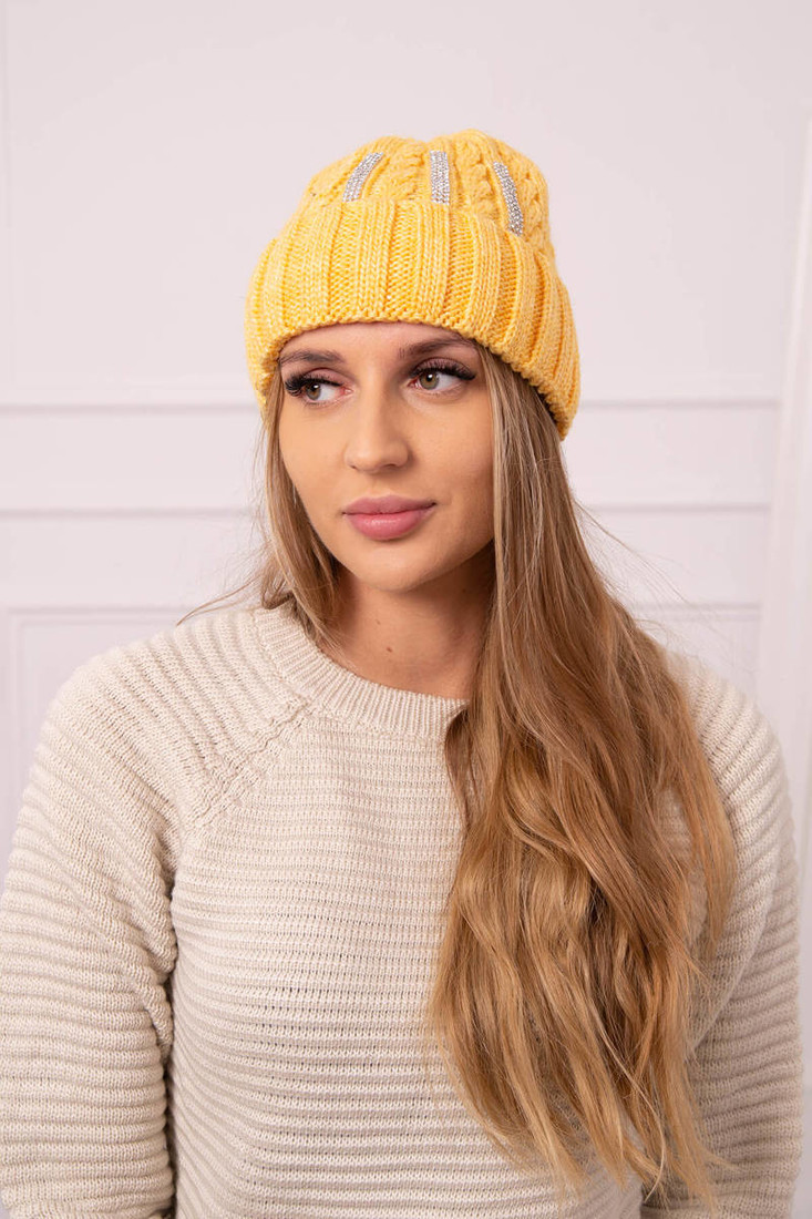 Women's cap Selena K384 mustard