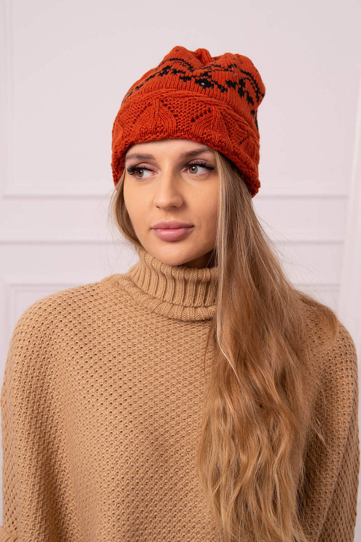 Women's cap Kira K374 foxy+black