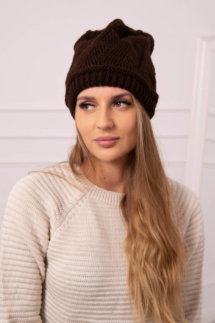 Women's cap Klarysa K393 brown