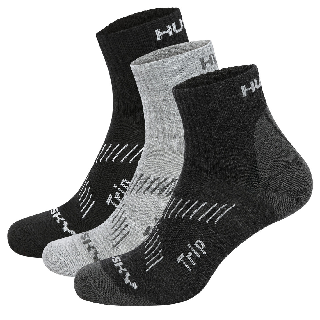 Socks Trip 3pack HUSKY black/st. dark gray grey