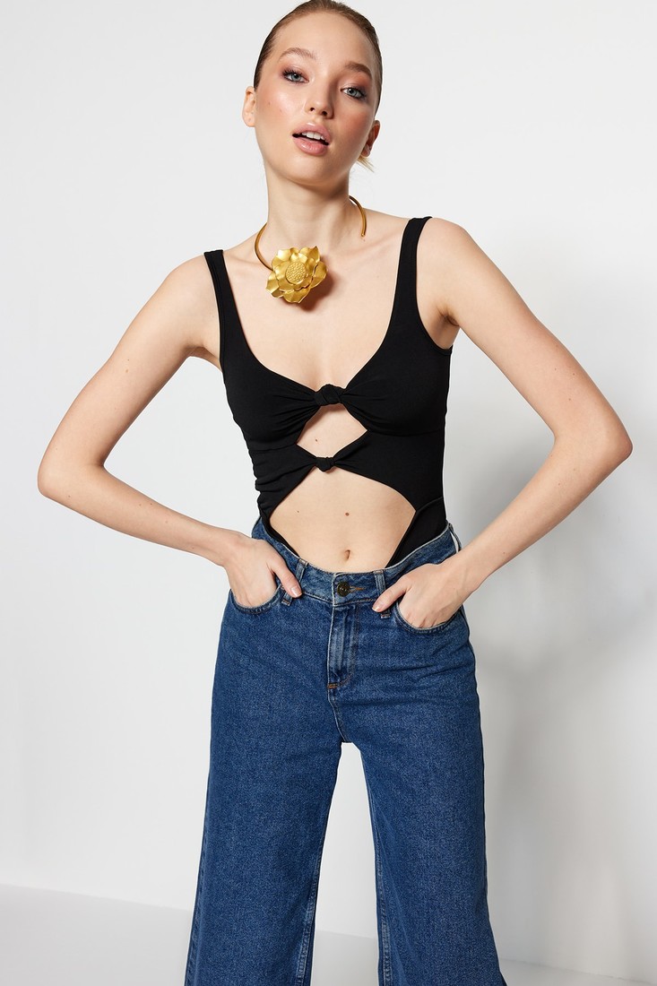 Trendyol Bodysuit - Black - Fitted