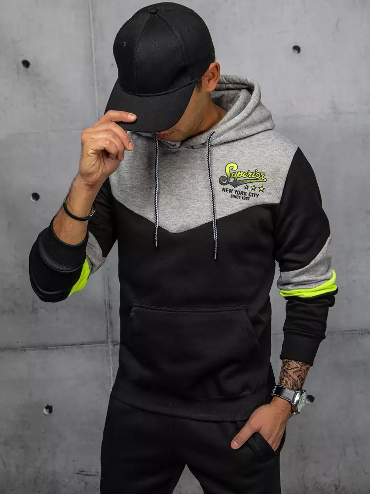 Men's black sweatshirt Dstreet BX5512