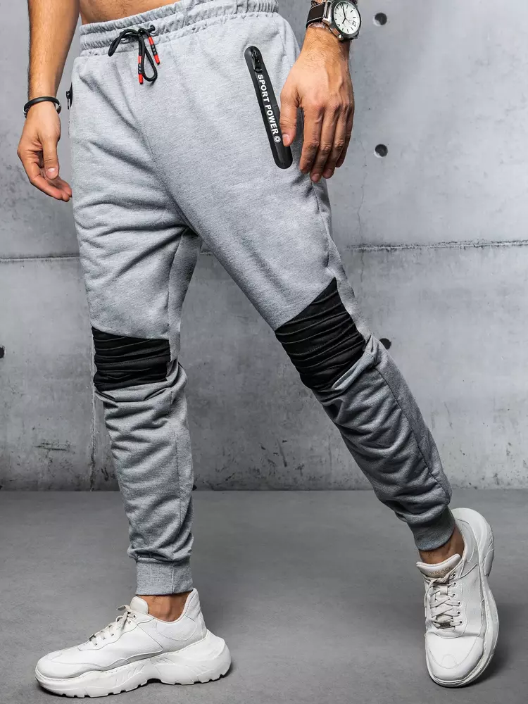 Men's light gray sweatpants Dstreet UX3867