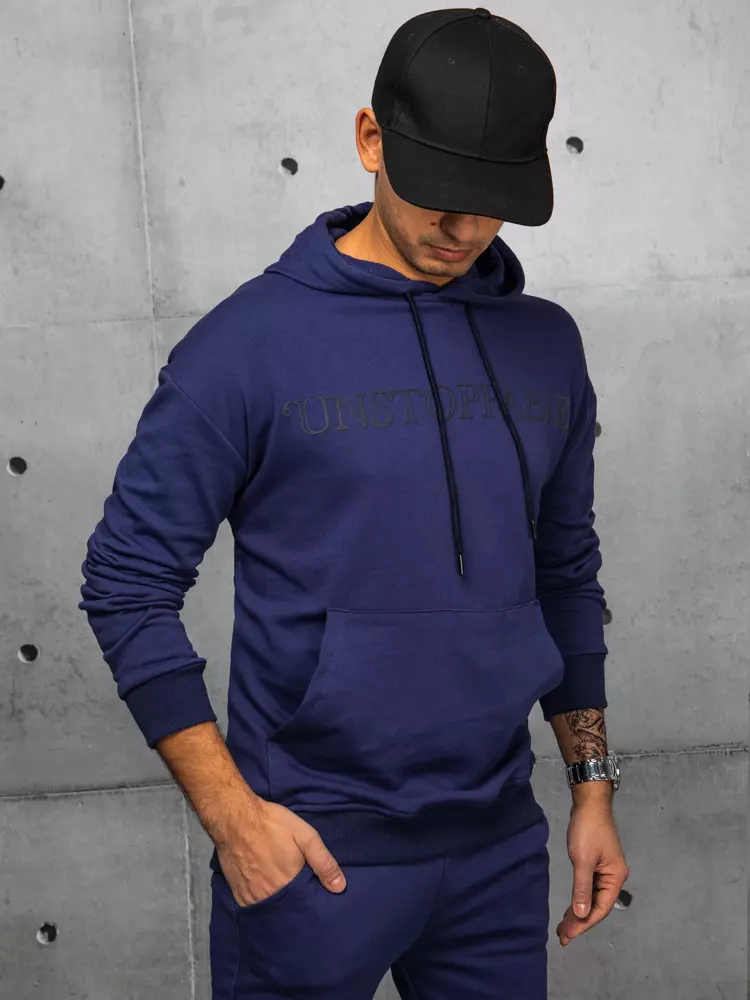 Dstreet AX0679 navy blue men's tracksuit