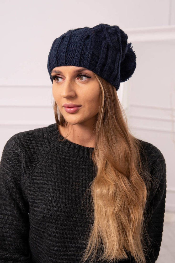 Cap with fleece Milano K203 navy blue