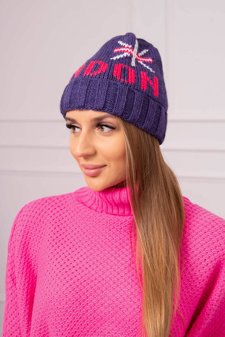 Women's cap London K385 dark violet