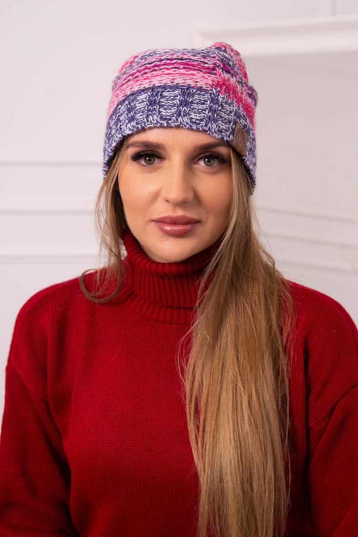 Cap with fleece Monika K256 pink+dark purple