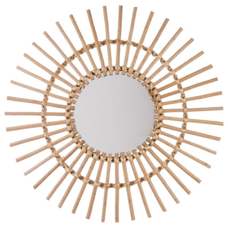 Proutěné nastěnné zrcadlo Sun 58 cm