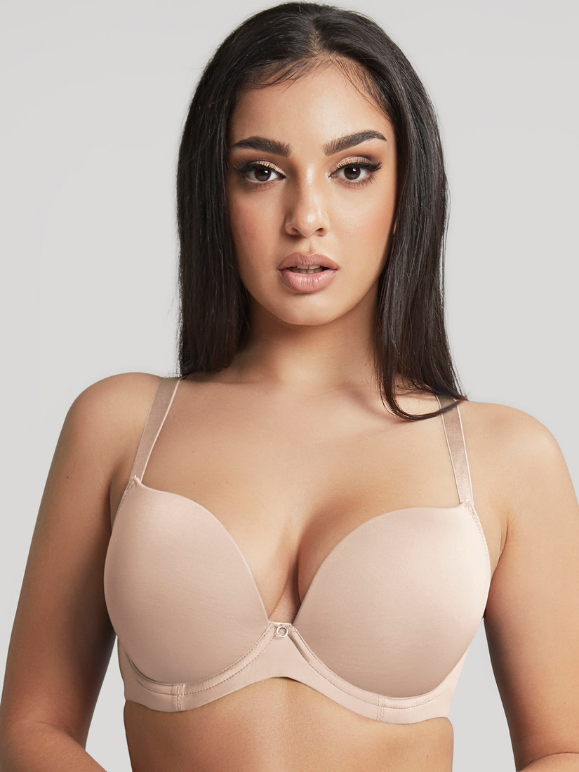 Cleo Faith Moulded Plunge latte 10666 60E