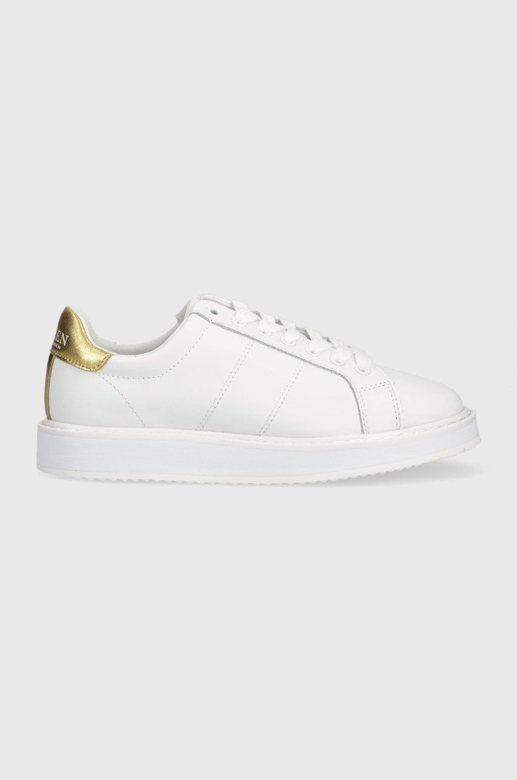 Kožené tenisky Lauren Ralph Lauren 802875886002 biela farba, 802875886002