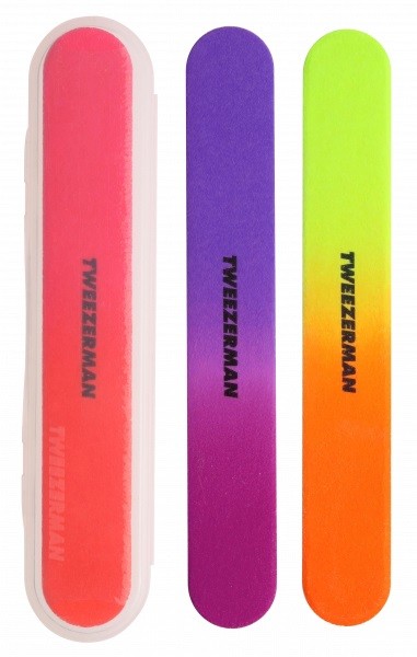 Tweezerman Neónové pilníky na nechty (Neon Nail Files) 3 ks